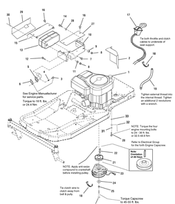 Engine Group - 19hp Briggs And Stratton Diagram and Parts List for 2690514 (107277680 - ZTS 7500)(2005) Briggs and Stratton Lawn Tractor Accessories